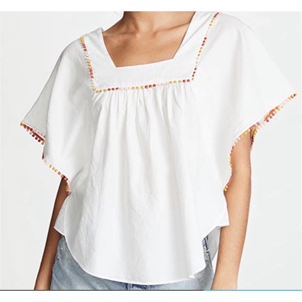 Madewell Pom-Pom Butterfly Top
